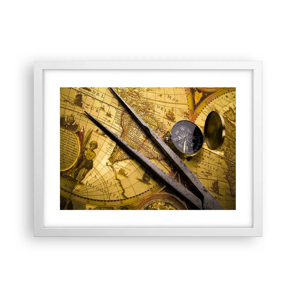 Poszter fekete keretben - Hol vannak ezek a kincsek? - 40x30 cm