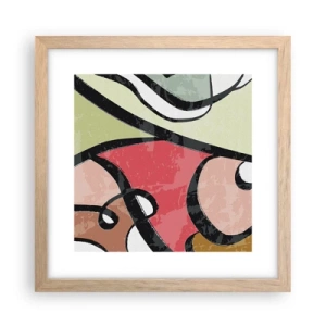 Poszter világos tölgy keretben - Pirouettek a színek között - 30x30 cm