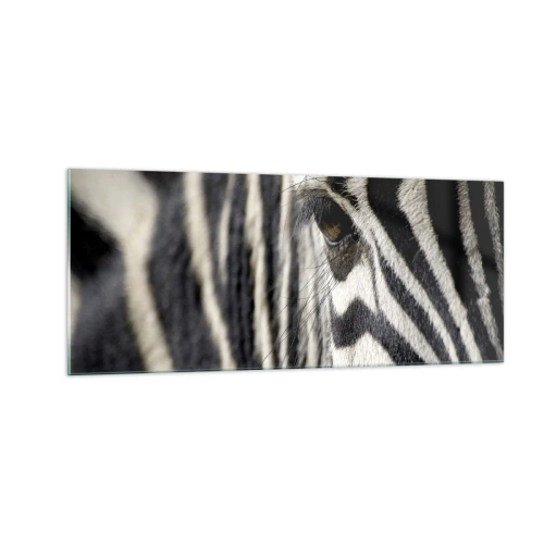 Üveg kép - Csíkos portré - 100x40 cm