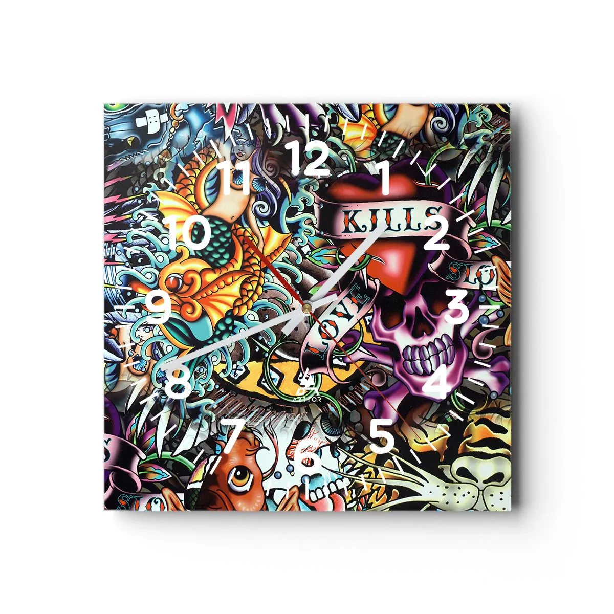 Falióra, Óra - A tetováló művész álma - 30x30 cm