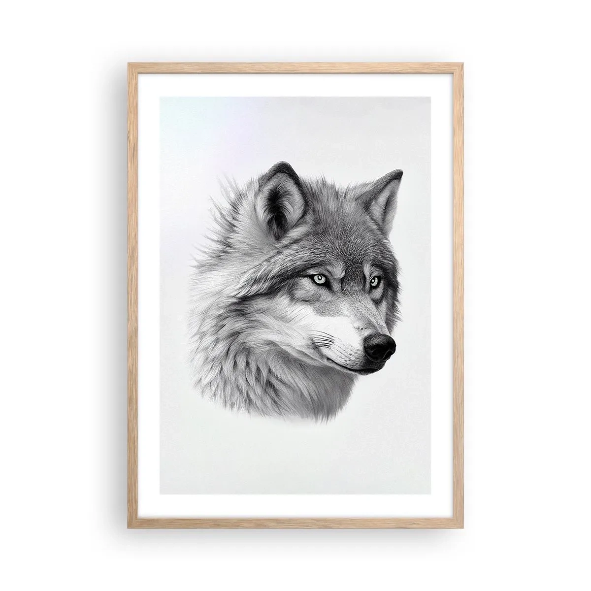 Poszter világos tölgy keretben - Alfa - kétségtelenül - 50x70 cm