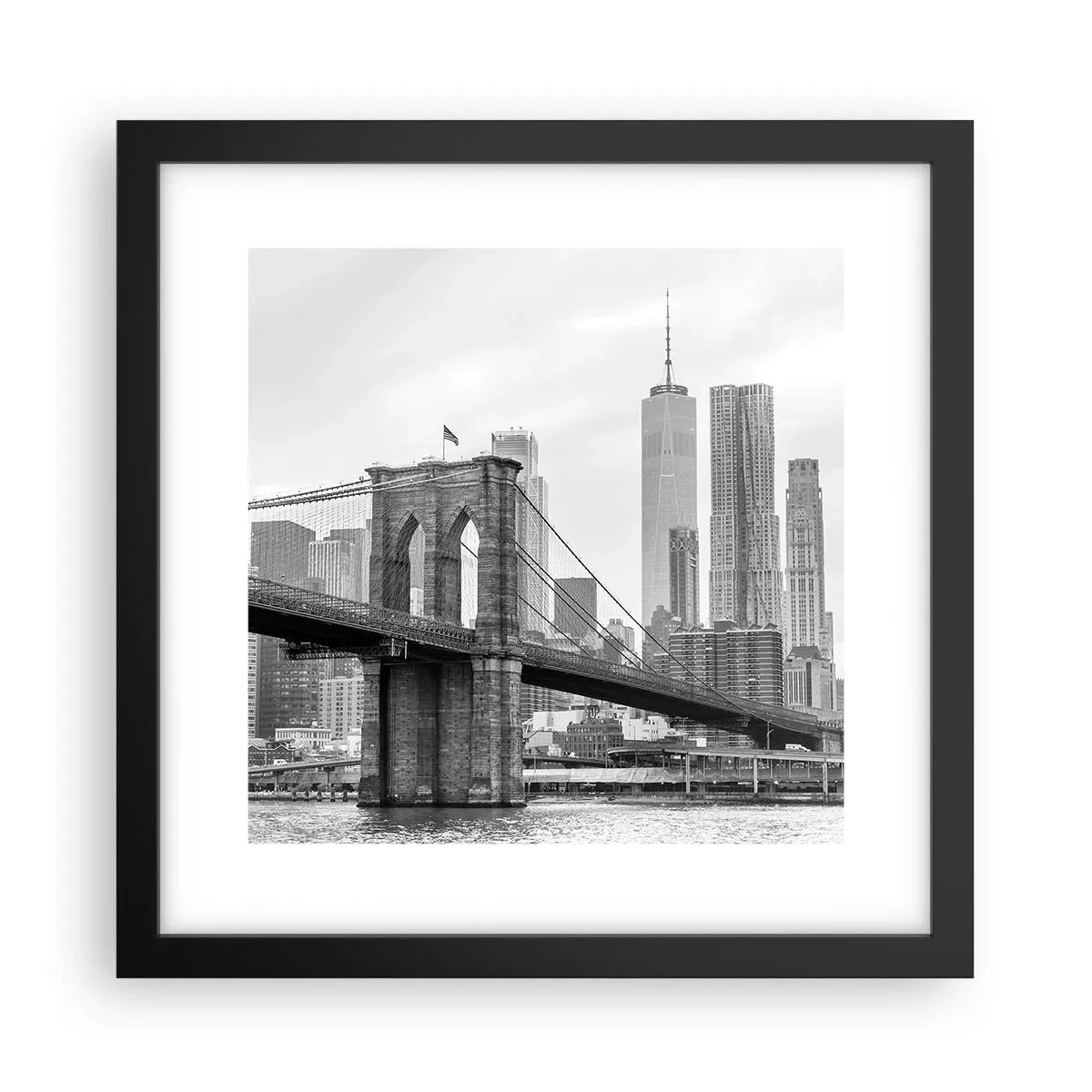 Poszter fehér keretben - New York-i hangulat - 30x30 cm