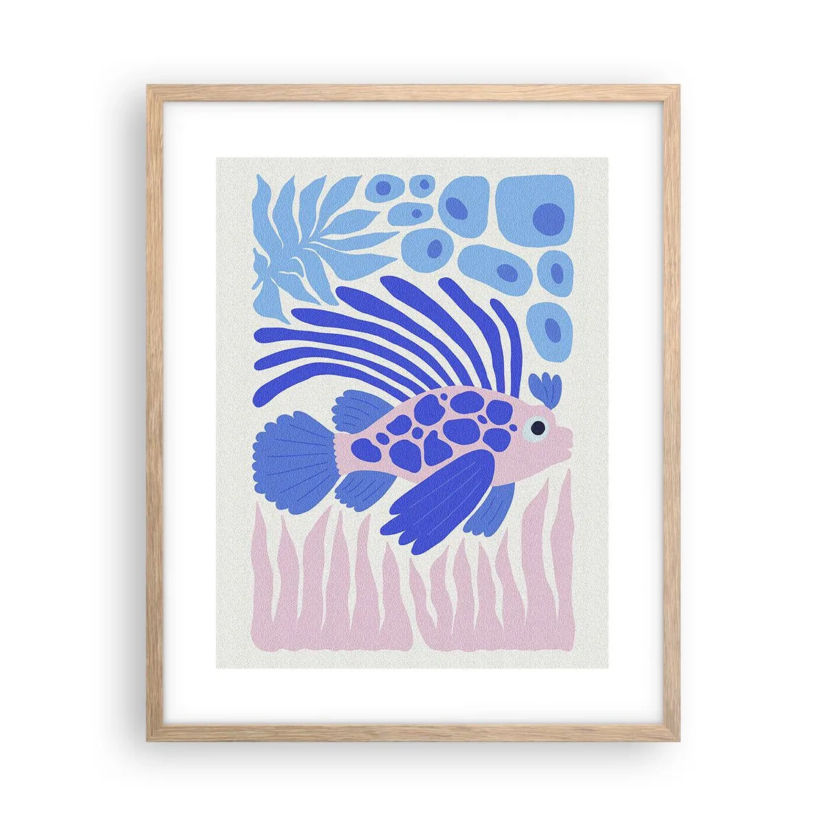 Poszter világos tölgy keretben - Elemében - 40x50 cm