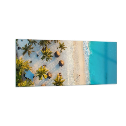 Üveg kép - Üdvözöljük a paradicsomban - 100x40 cm