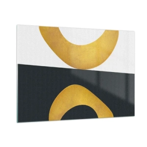 Üveg kép - Először is: arany - 100x70 cm