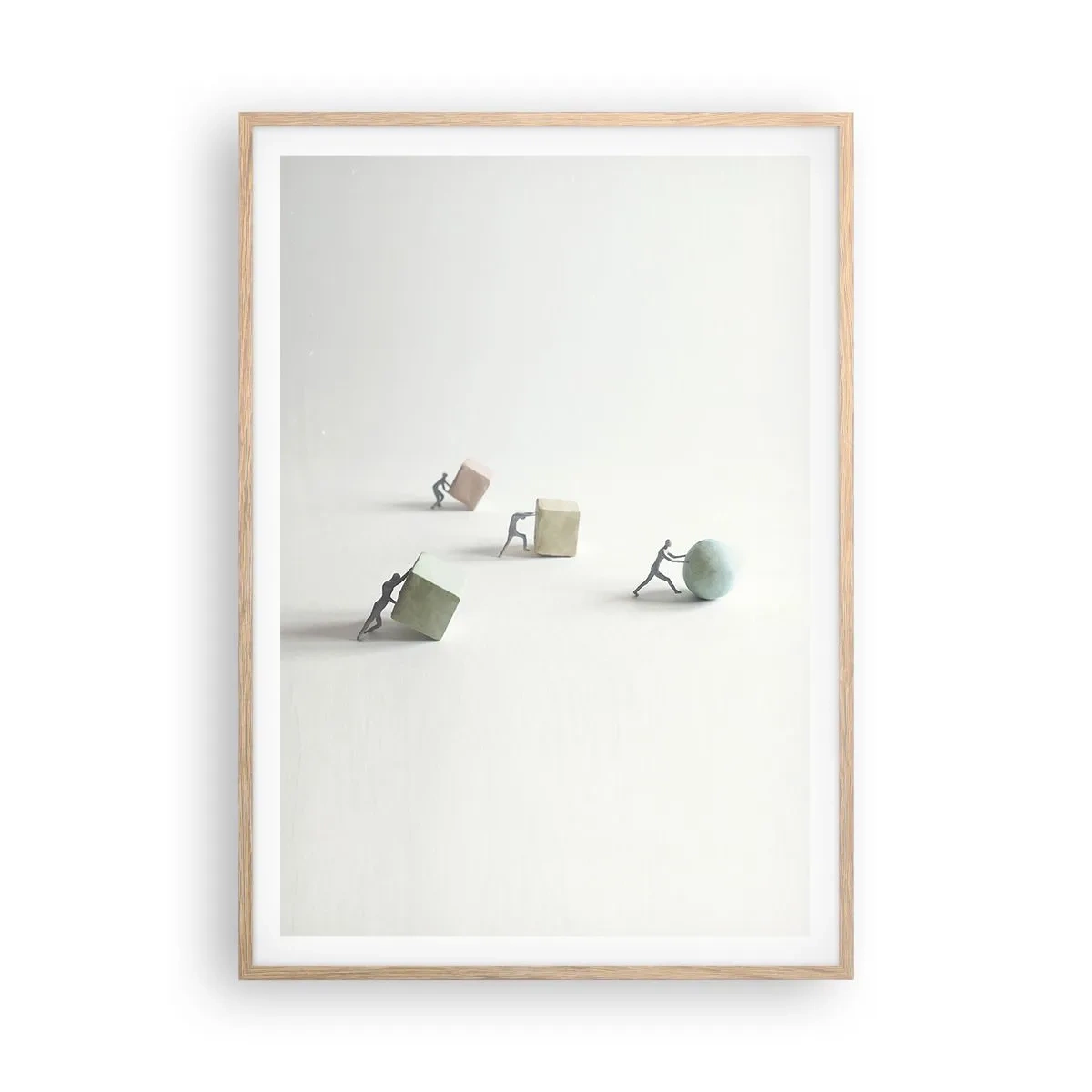 Poszter világos tölgy keretben - Maga az élet - 70x100 cm