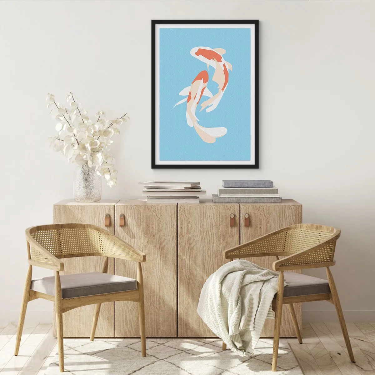 Poszter fehér keretben - Spontán szinkronúszás - 70x100 cm