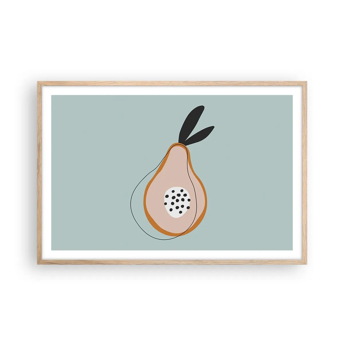 Poszter világos tölgy keretben - Behatolás a dolgok természetébe - 91x61 cm