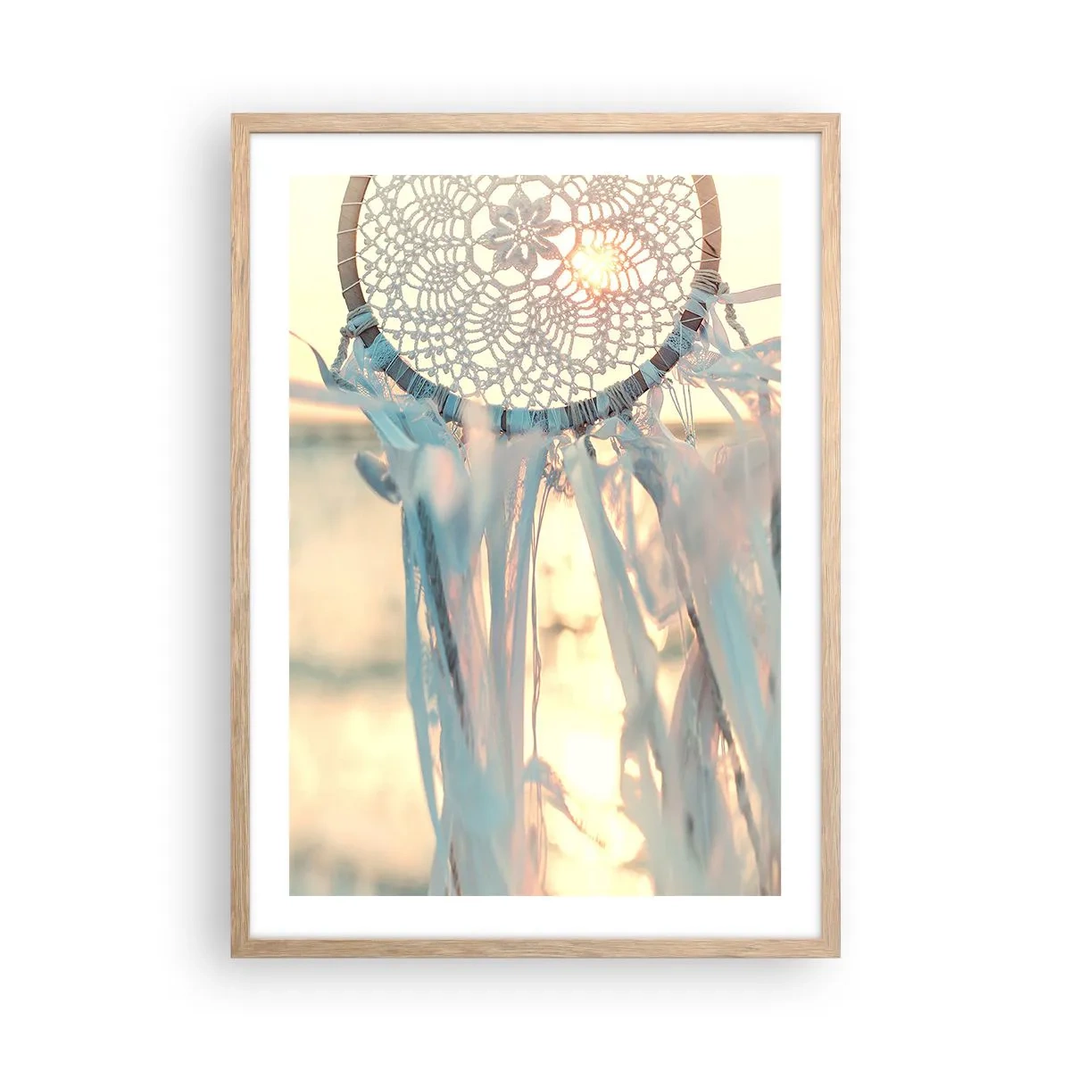 Poszter világos tölgy keretben - Csipkés totem - 50x70 cm