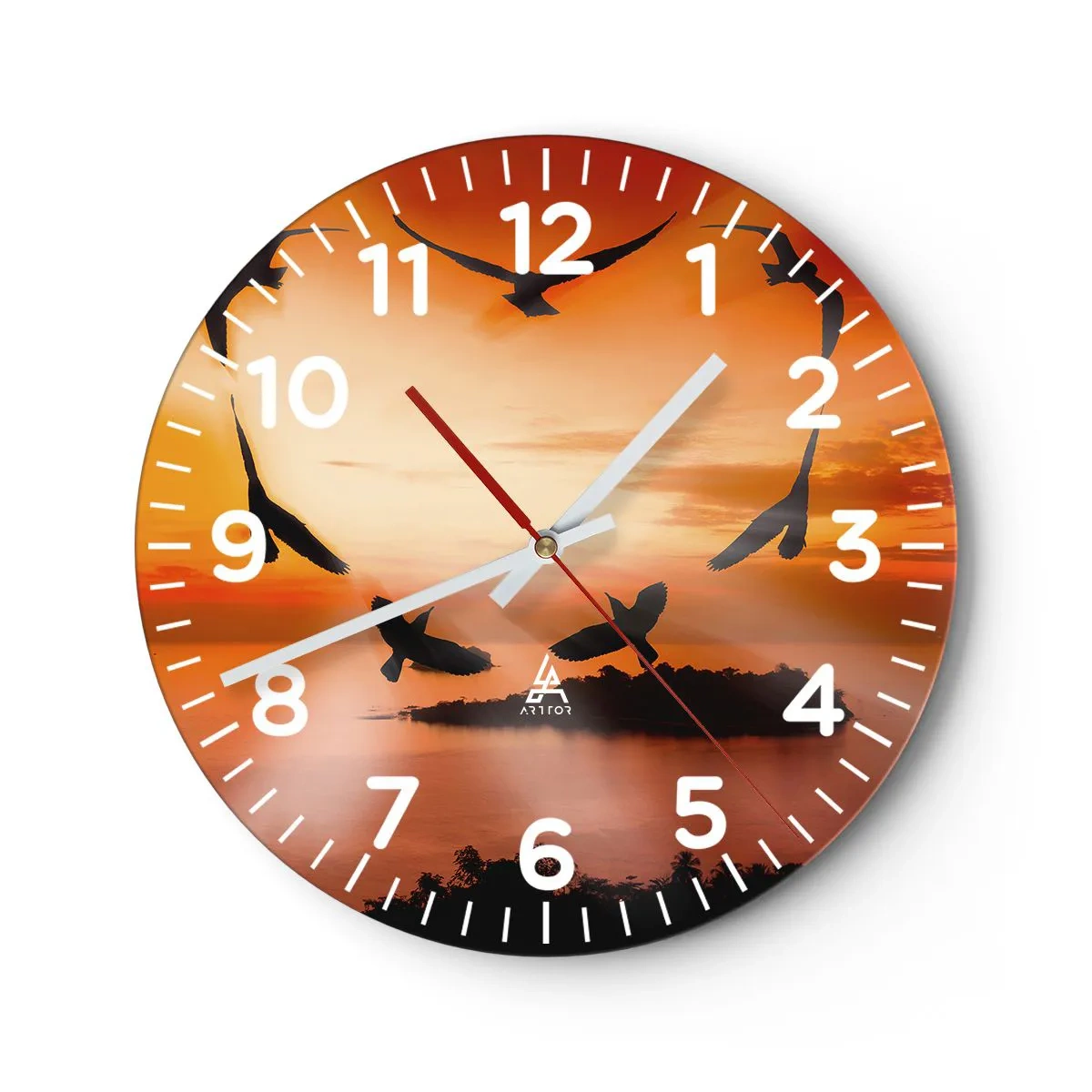 Falióra, Óra - Szeresd a világot, úgy mint a madarak - 40x40 cm