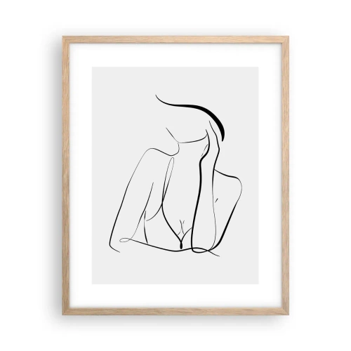 Poszter világos tölgy keretben - Az álmok hullámán - 40x50 cm