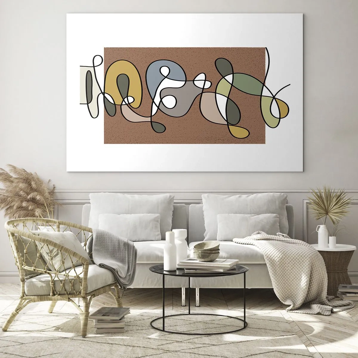 Üveg kép - Egy mosolyt érdemlő absztrakció - 100x70 cm