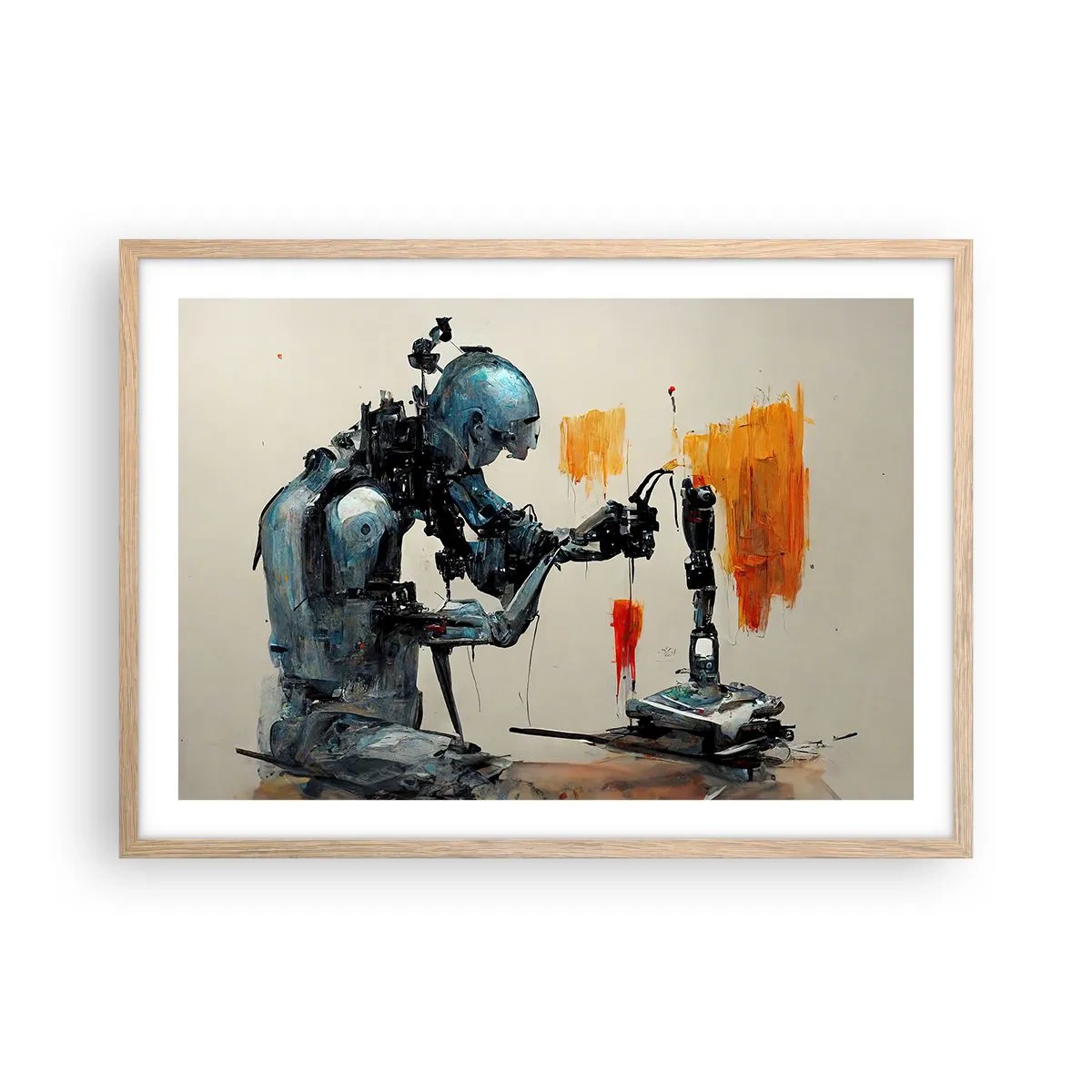 Poszter világos tölgy keretben - Már holnap... - 70x50 cm