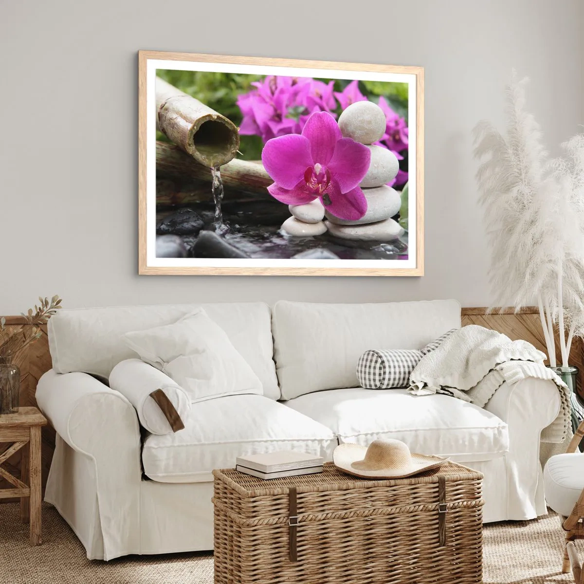 Poszter világos tölgy keretben - Már pihensz - 70x50 cm