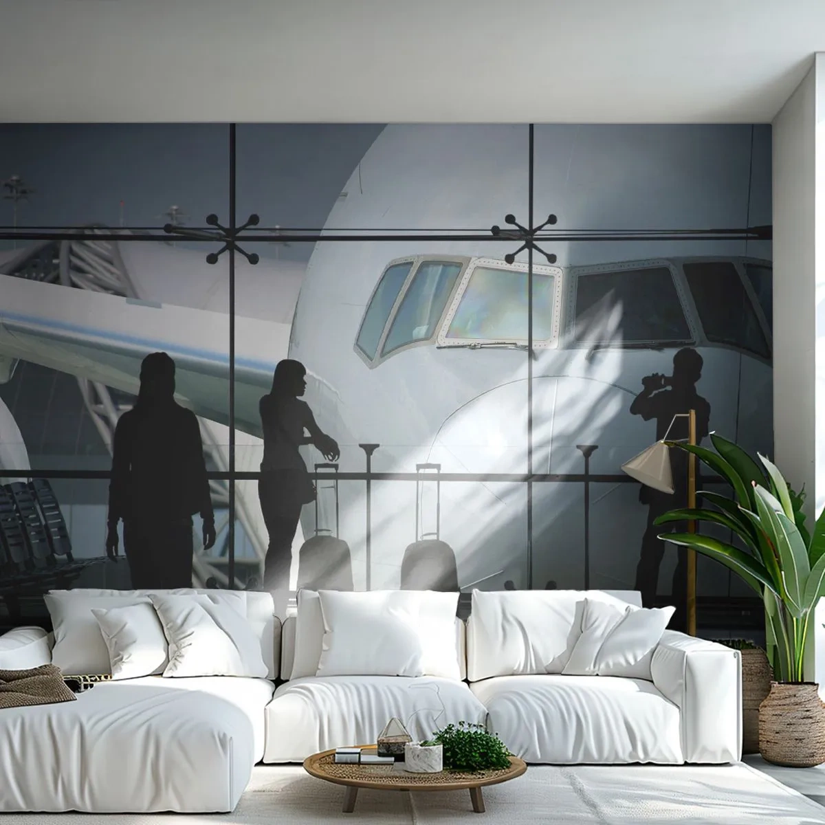 Fotótapéta Standard Eco - Vis a vis a repülőtéren - Repülőgép, Repülőtér, Utazások - 250x175 cm
