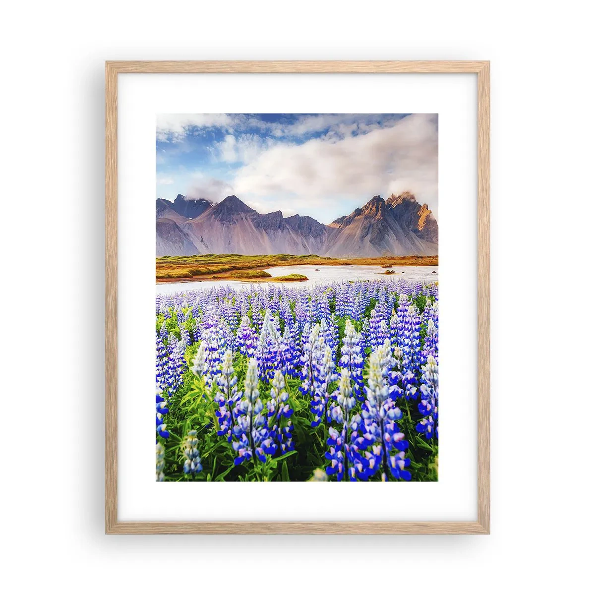 Poszter világos tölgy keretben - Erő és szigorúság a szelídség mellett - 40x50 cm