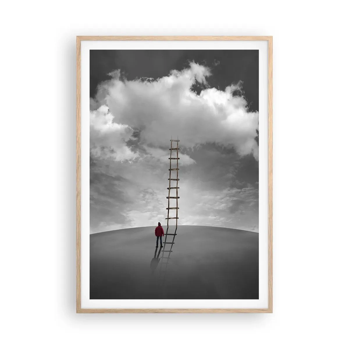 Poszter világos tölgy keretben - Minden lehetséges - 70x100 cm