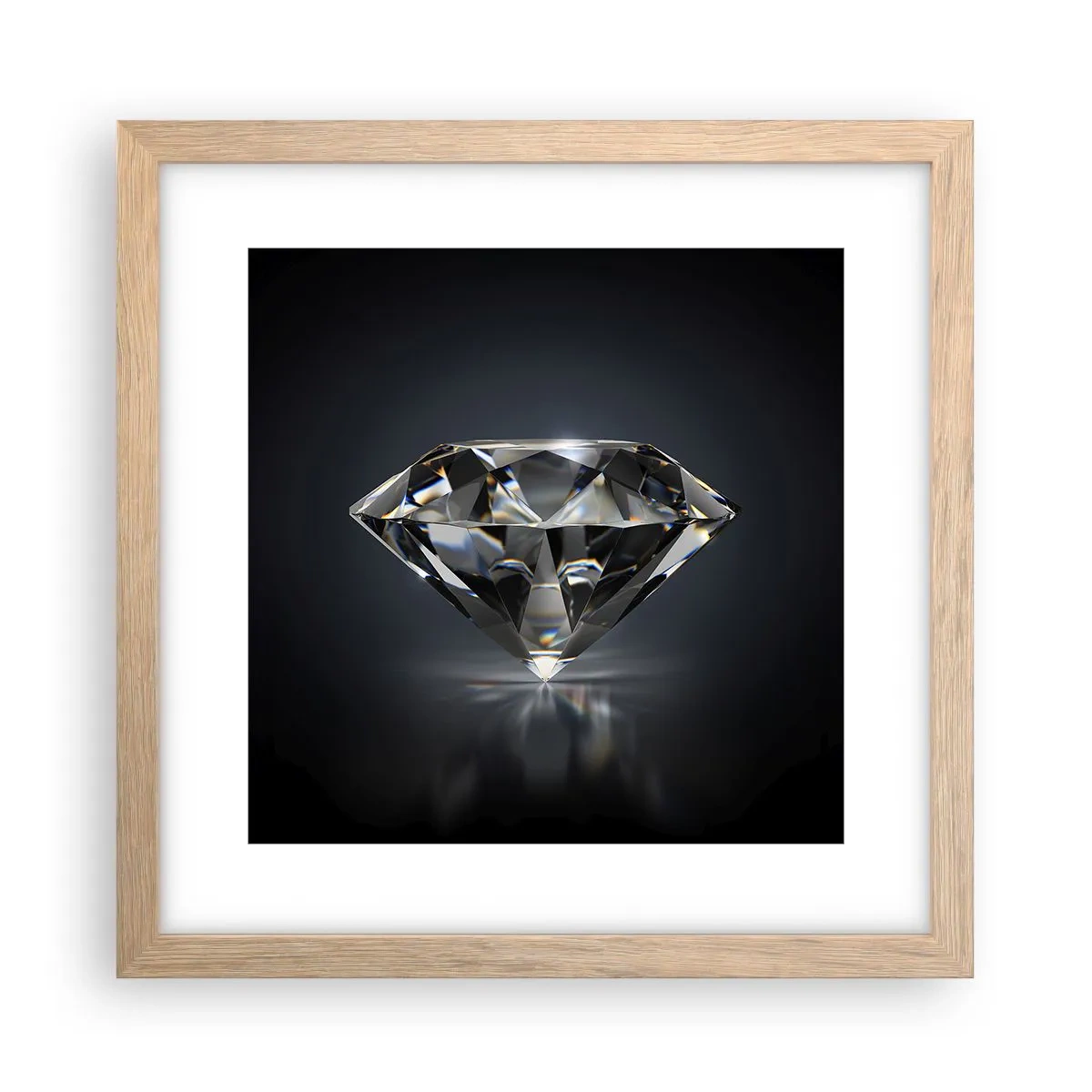 Poszter világos tölgy keretben - Best girls friend - 30x30 cm