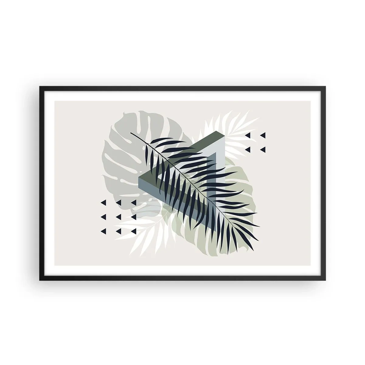 Poszter fehér keretben - Természet és geometria – két rend? - 91x61 cm