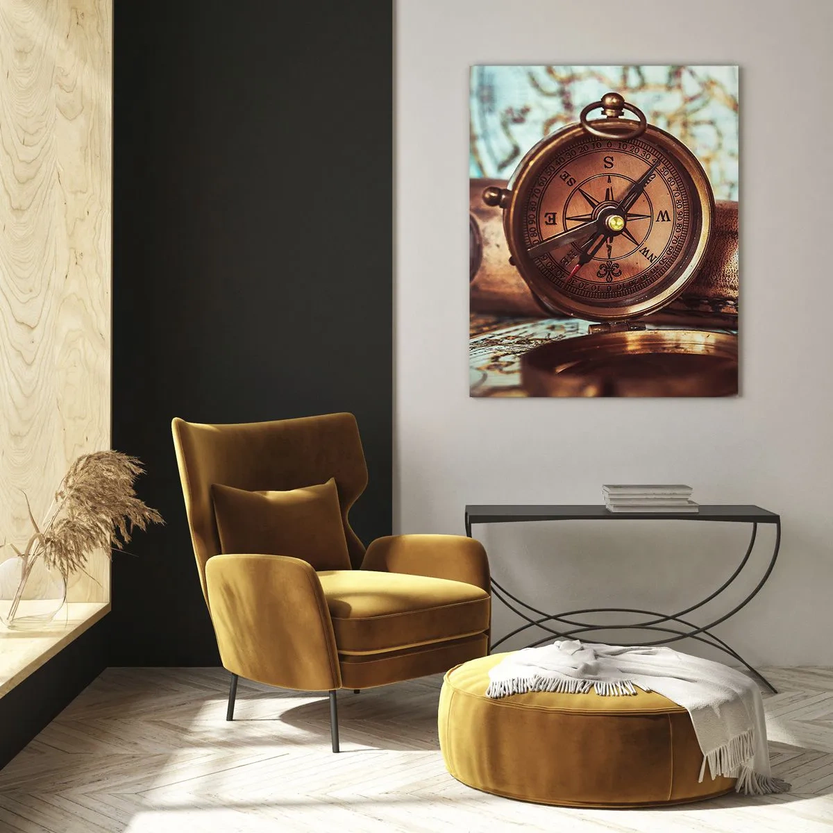 Üveg kép - Kalóz kaland vár a Karib-térségben - 50x70 cm