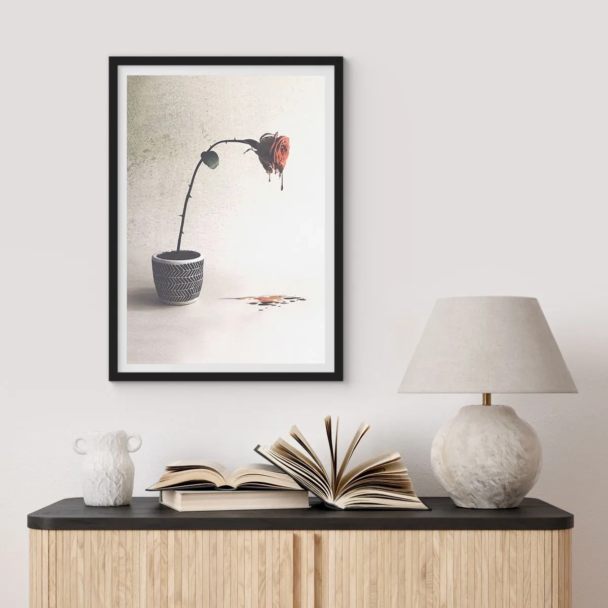 Poszter fehér keretben - Rosa dolorosa - 30x40 cm