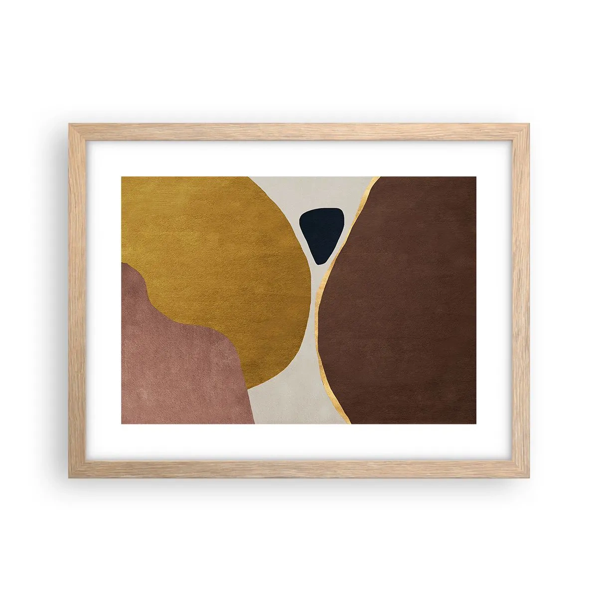 Poszter világos tölgy keretben - Absztrakció - egy hely a térben - 40x30 cm