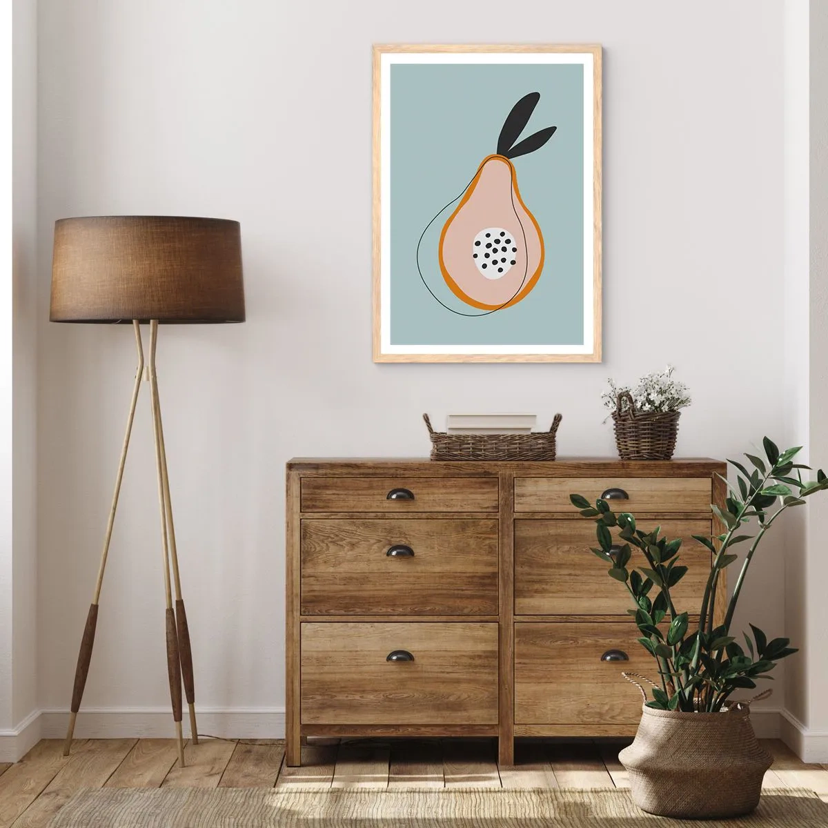 Poszter világos tölgy keretben - Behatolás a dolgok természetébe - 40x50 cm