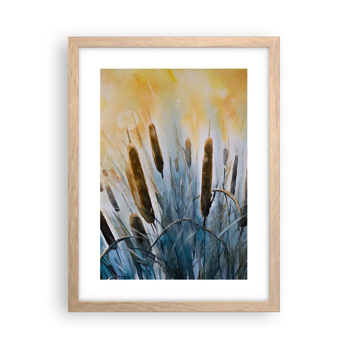 Poszter világos tölgy keretben - A víz hűvössége, a nap melege - 30x40 cm