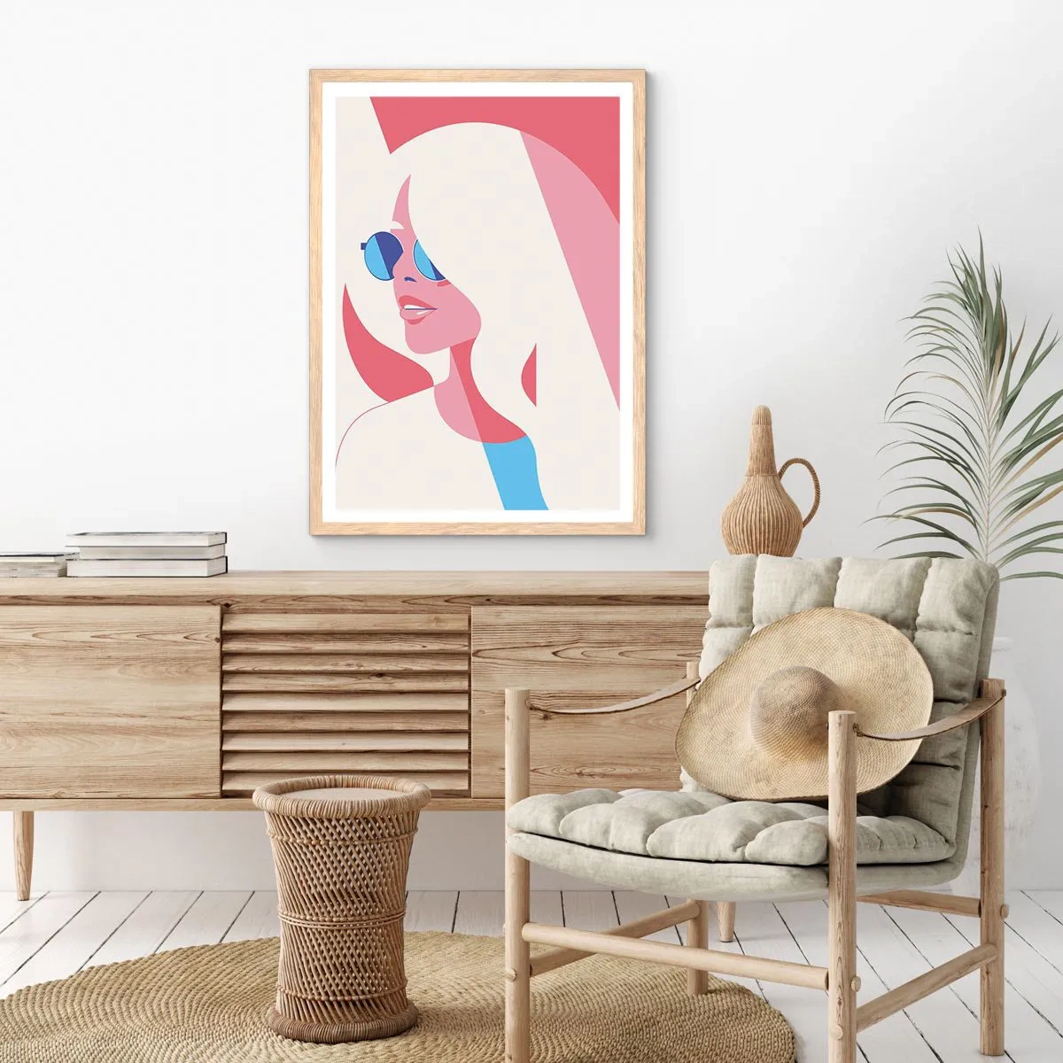 Poszter világos tölgy keretben - Szőke volt... - 70x100 cm