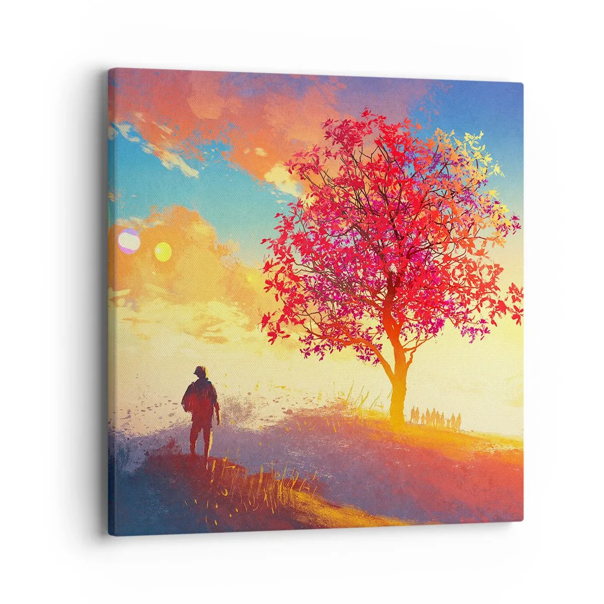 Vászonkép - Zarándok a célállomáson - 40x40 cm