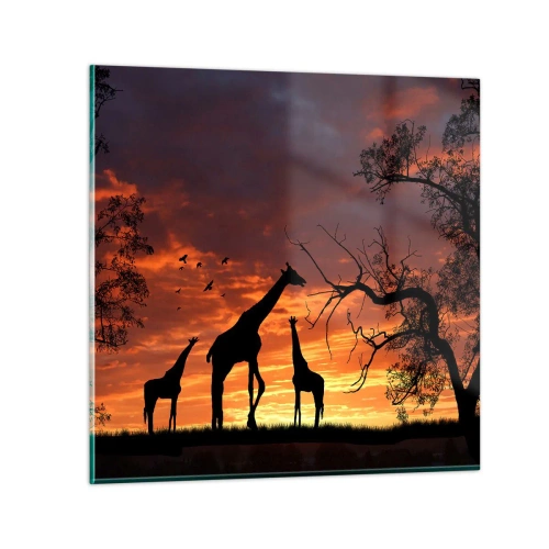 Üveg kép - Egy kis vacsora szeretteivel - 30x30 cm