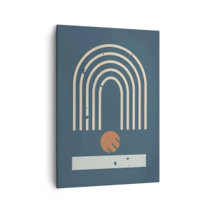 Vászonkép - Geometria sötétkék háttéren - 50x70 cm