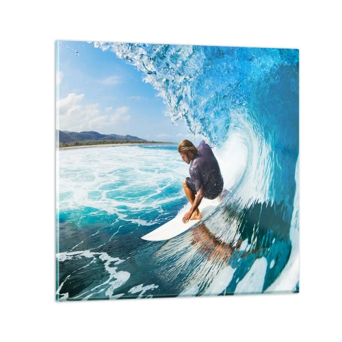 Üveg kép - Tánc a hullámokkal - 70x70 cm