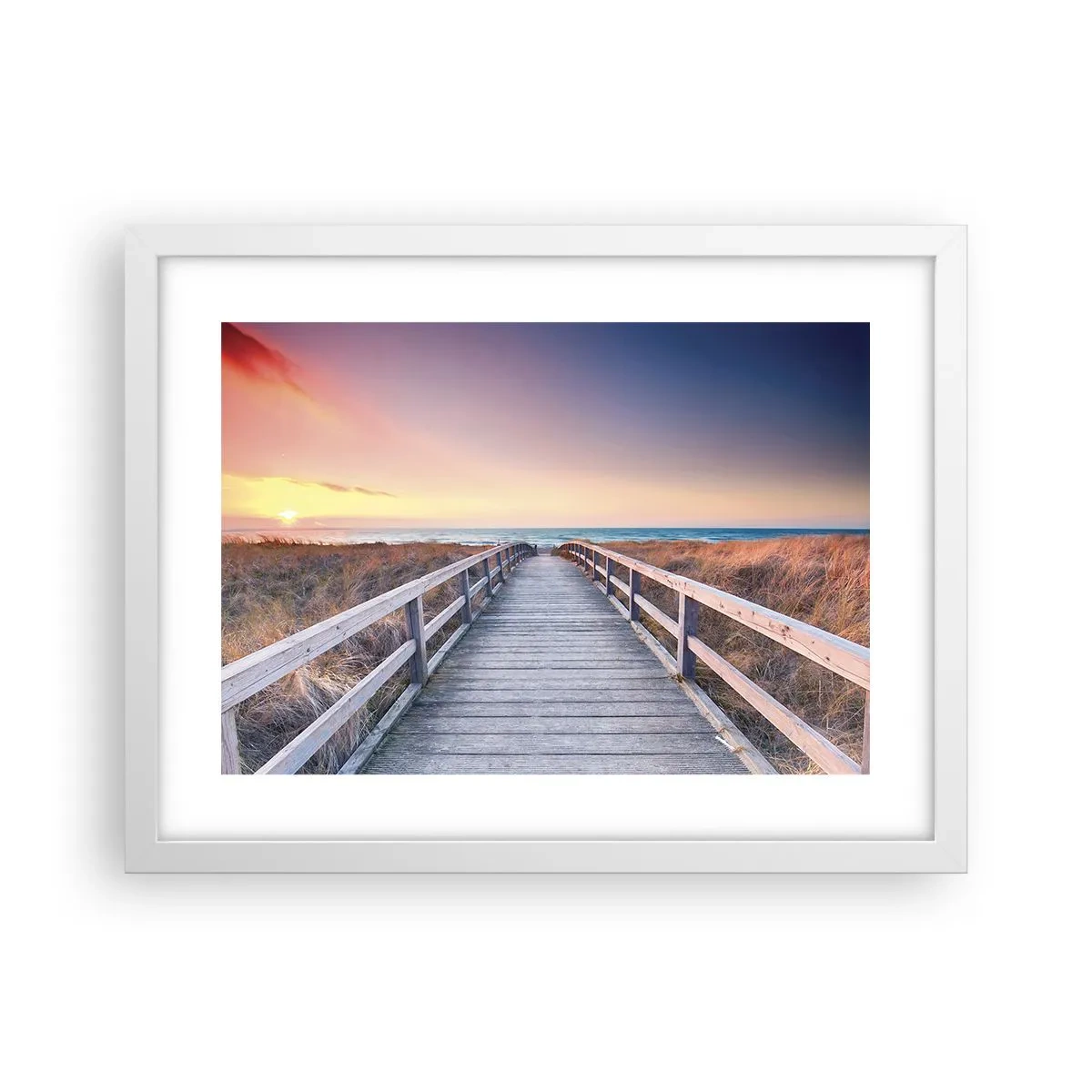 Poszter fekete keretben - Balti esti aurora - 40x30 cm