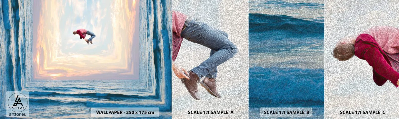 Fotótapéta Minta Premium Sand - Egy másik dimenzióba - Absztrakció, Férfi, Természet - 100x30 cm