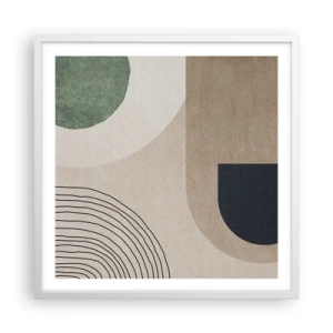 Poszter fekete keretben - Egy ovális szelídsége - 60x60 cm