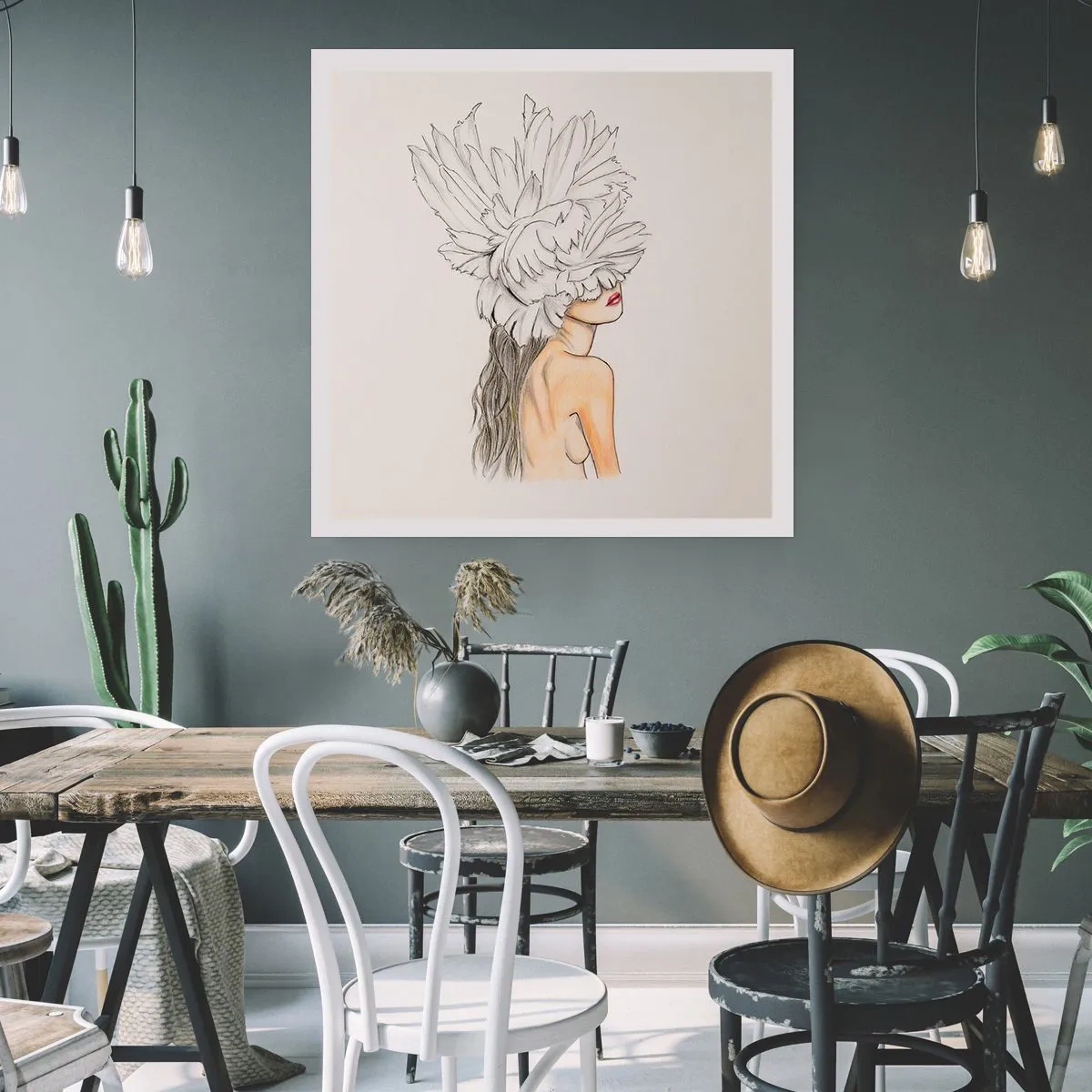 Poszter - Koronás szépség - 30x30 cm