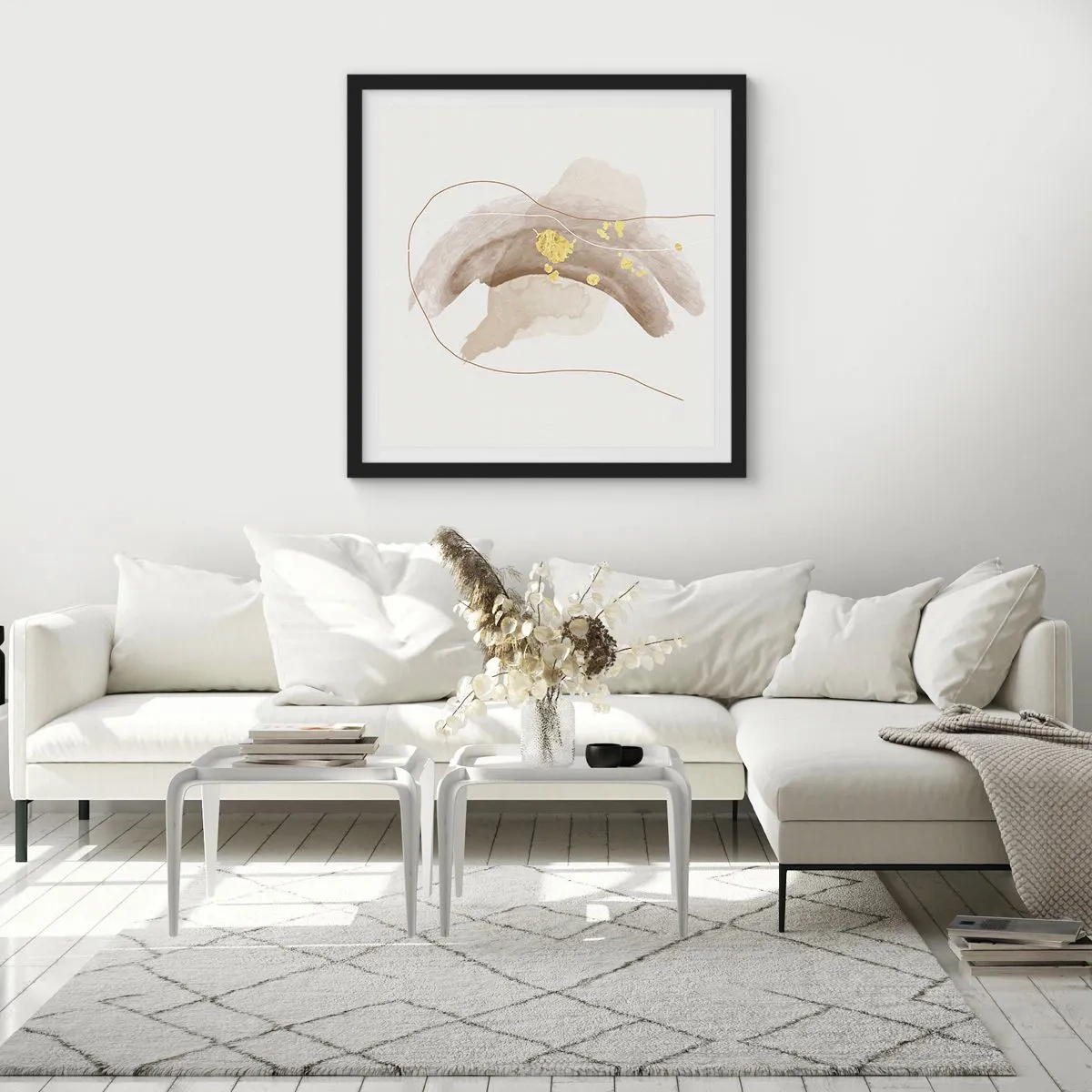 Poszter fehér keretben - Megtalált az űrben - 40x40 cm