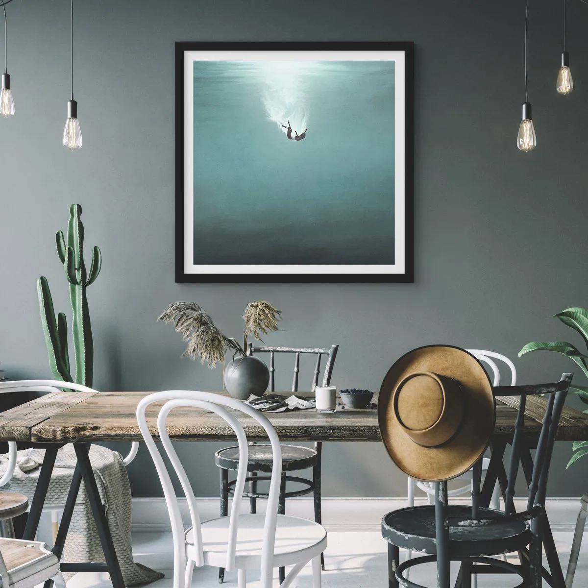 Poszter fehér keretben - Az óceán ölelésében - 30x30 cm