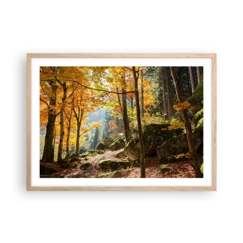 Poszter világos tölgy keretben - Itt az ideje a pihenésnek - 70x50 cm