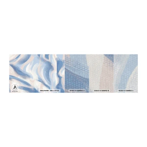 Fotótapéta Minta Premium Sand - Kék fodrok - Pasztell, Minimalizmus, Darab - 100x30 cm