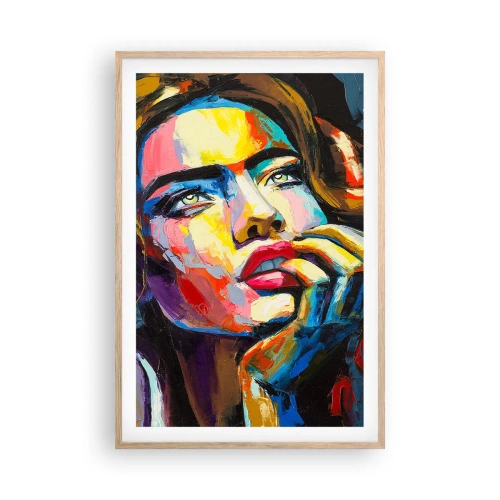 Poszter világos tölgy keretben - Az álmok úgy repülnek az égen, mint a madarak - 61x91 cm