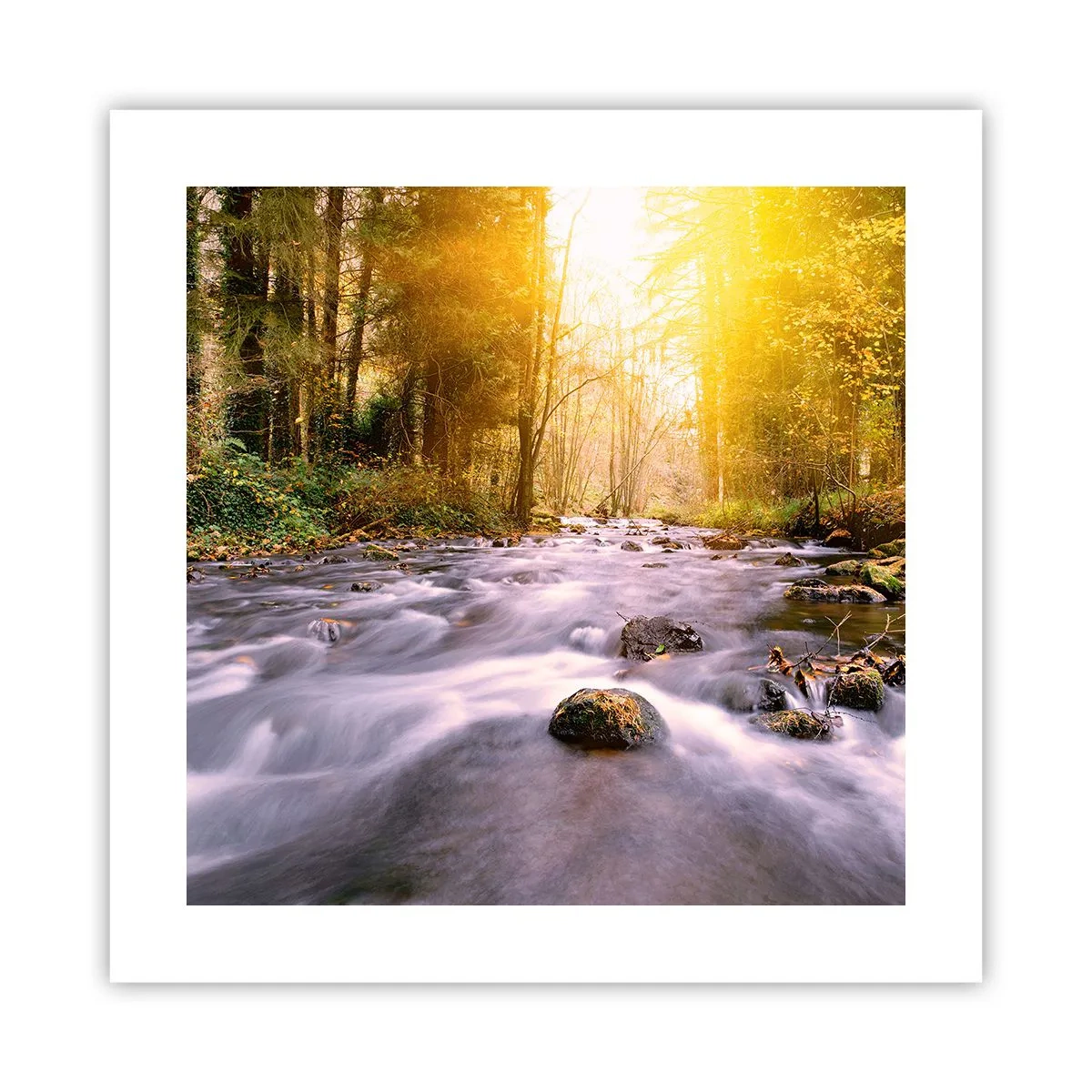 Poszter - Malachit ezüst és arany keretben - 40x40 cm