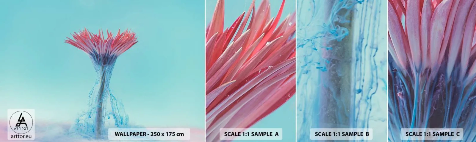 Fotótapéta Minta Öntapadós Deluxe Sticker - Élénkítő ölelésben - Absztrakció, Virág, Darab - 100x30 cm