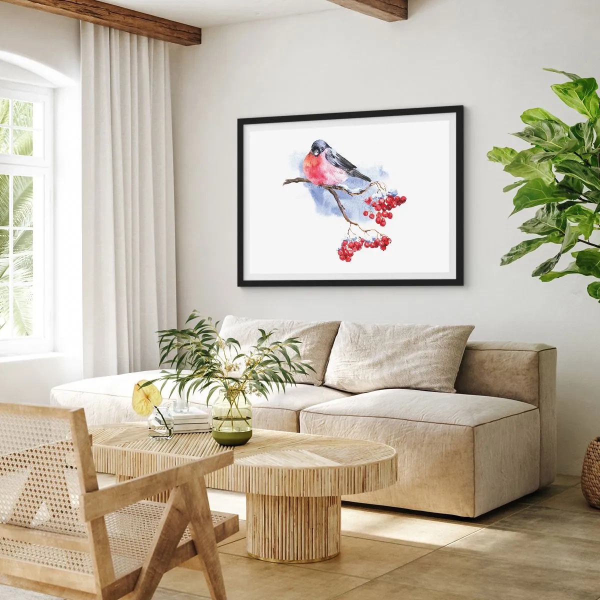 Poszter fehér keretben - Téli színben - 70x50 cm