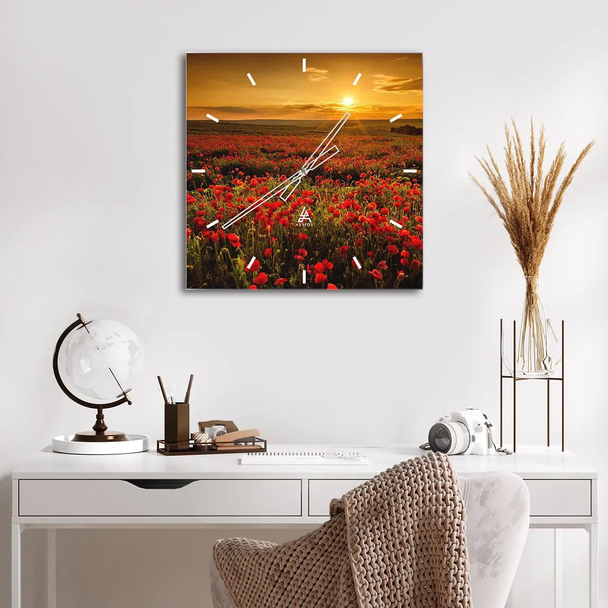 Falióra, Óra - Susogó rétek hullámai között, a virág özön között - 40x40 cm