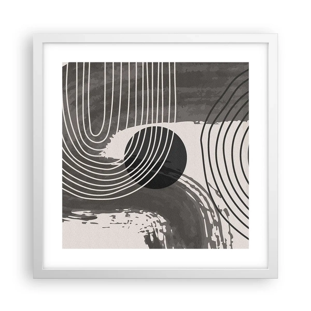 Poszter fekete keretben - Az ovális nyer - 40x40 cm