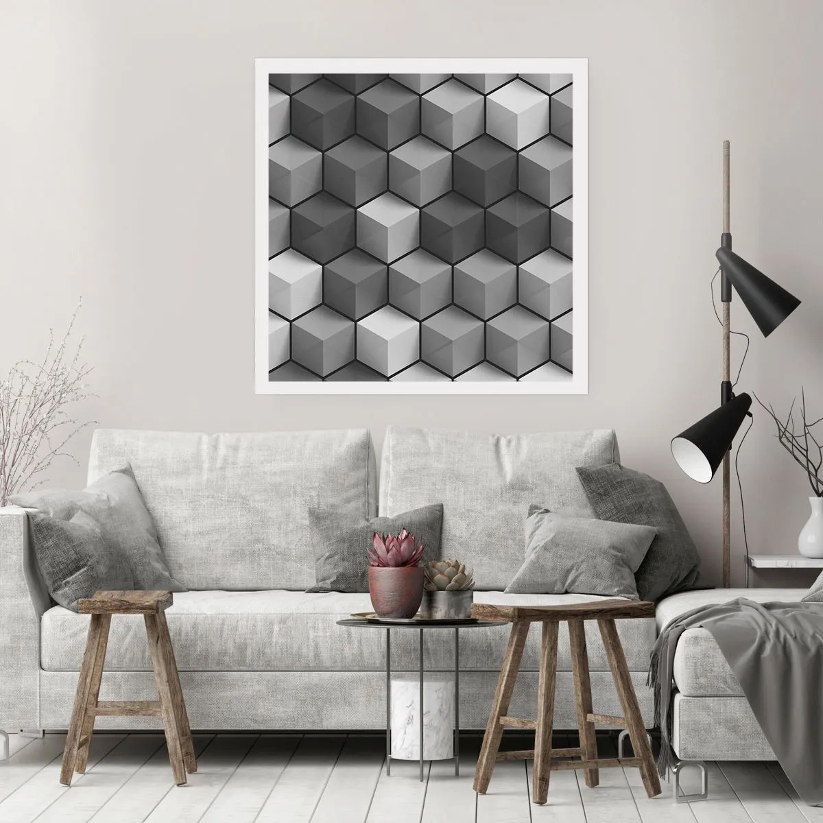 Poszter - Kubista kirakós - 50x50 cm