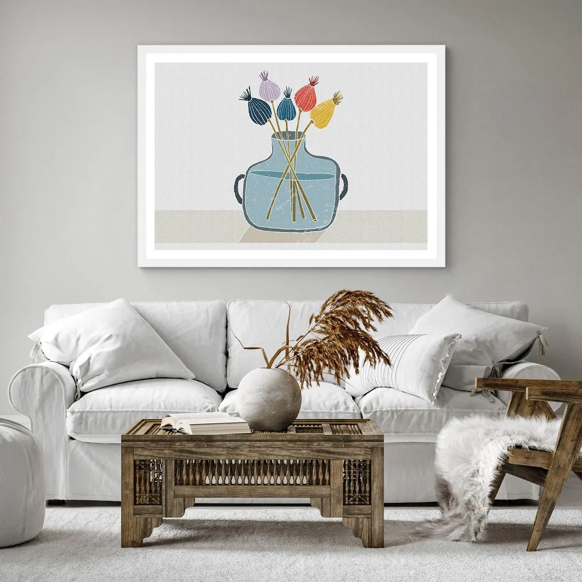 Poszter fekete keretben - Mint egy mákszem - 60x60 cm