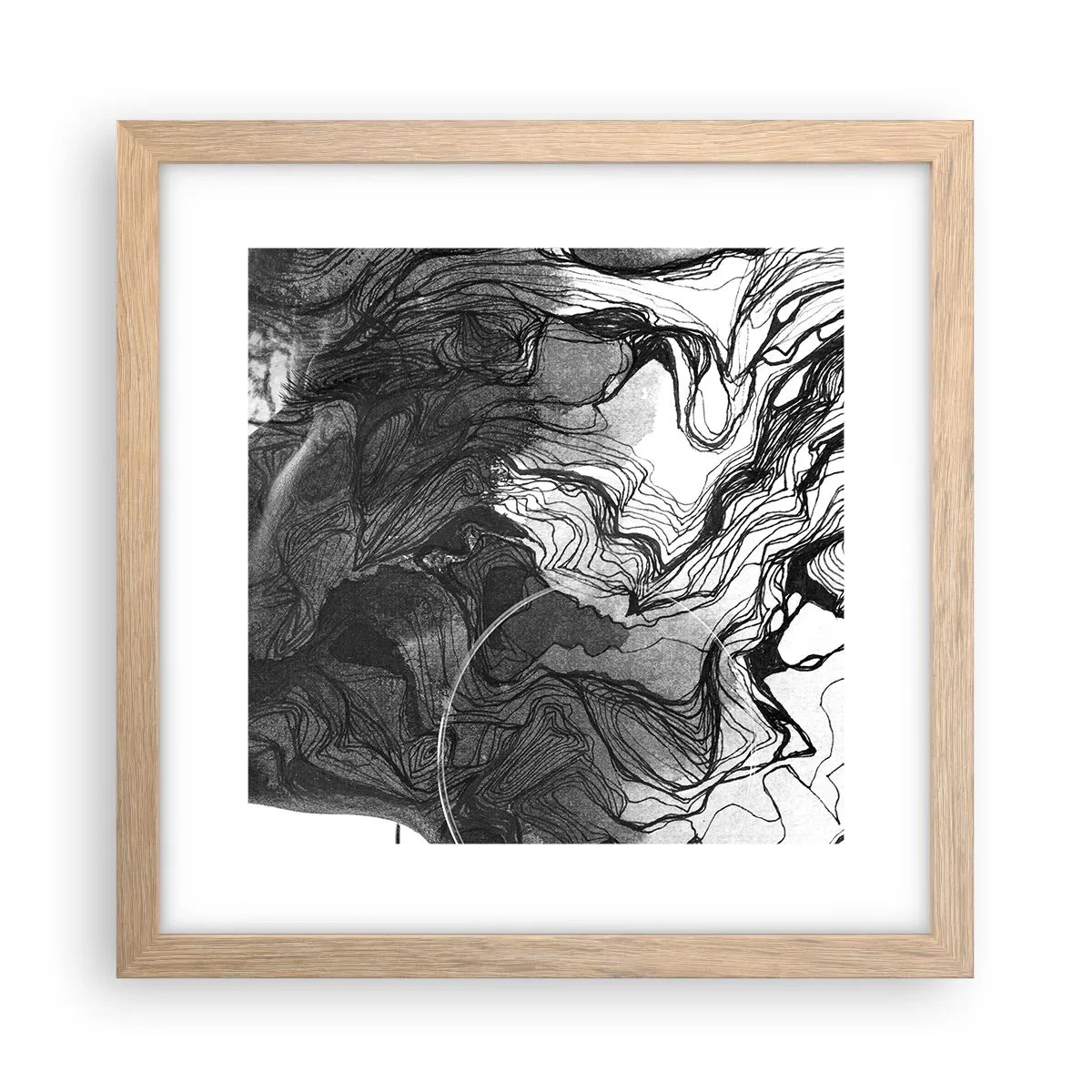 Poszter világos tölgy keretben - Álmokba gabalyodva - 30x30 cm